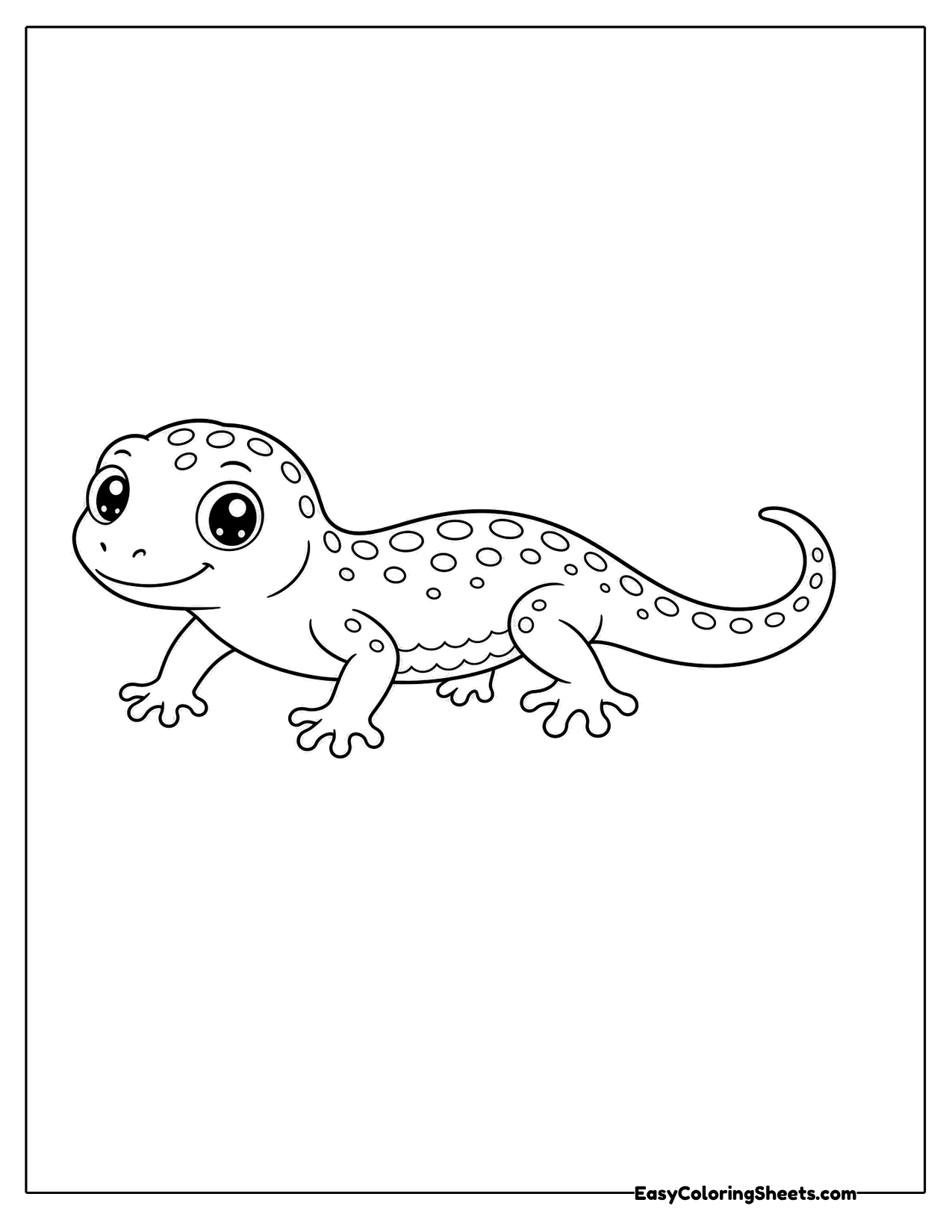 Spotted lizard resting low to the ground