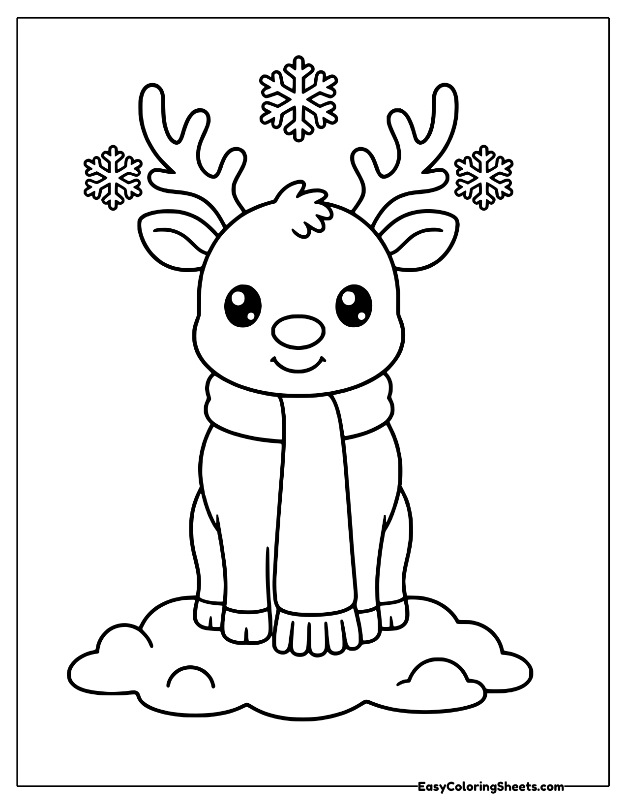 Reindeer wrapped in a long scarf