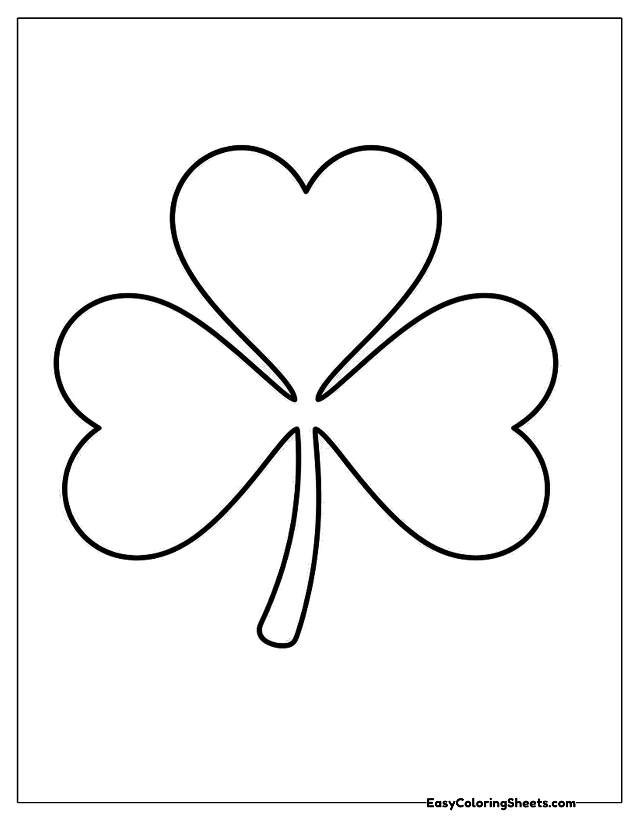 Outline of a three-leaf shamrock