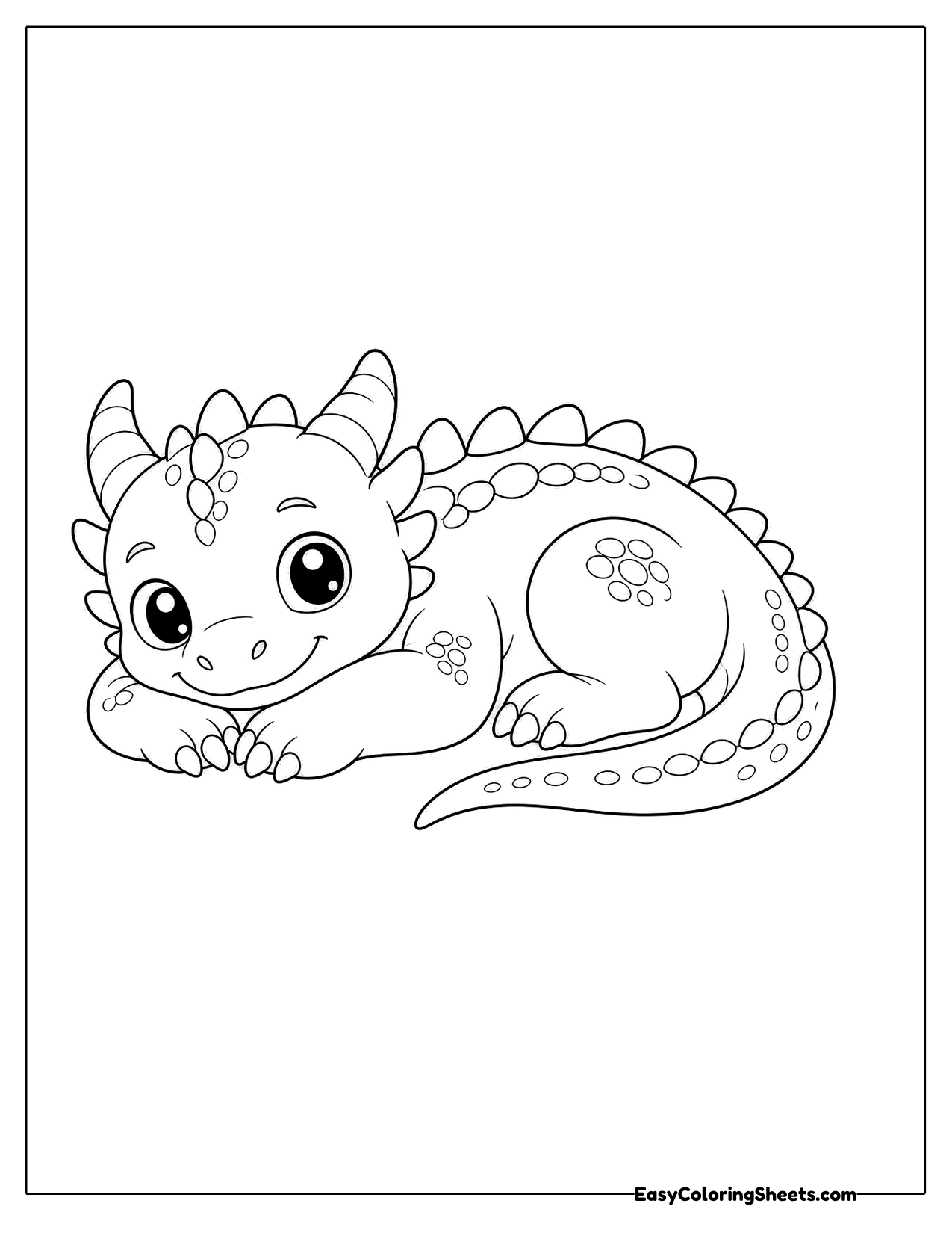 Dragon resting on the ground