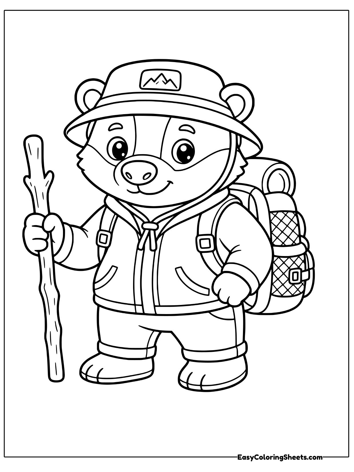 Adventure awaits this badger hiker!