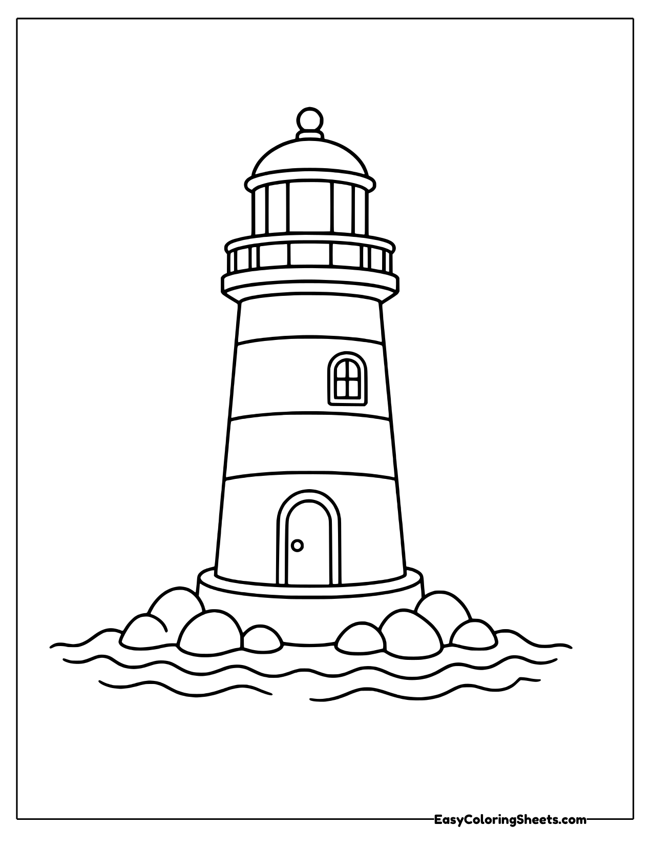 Lighthouse at the water's edge