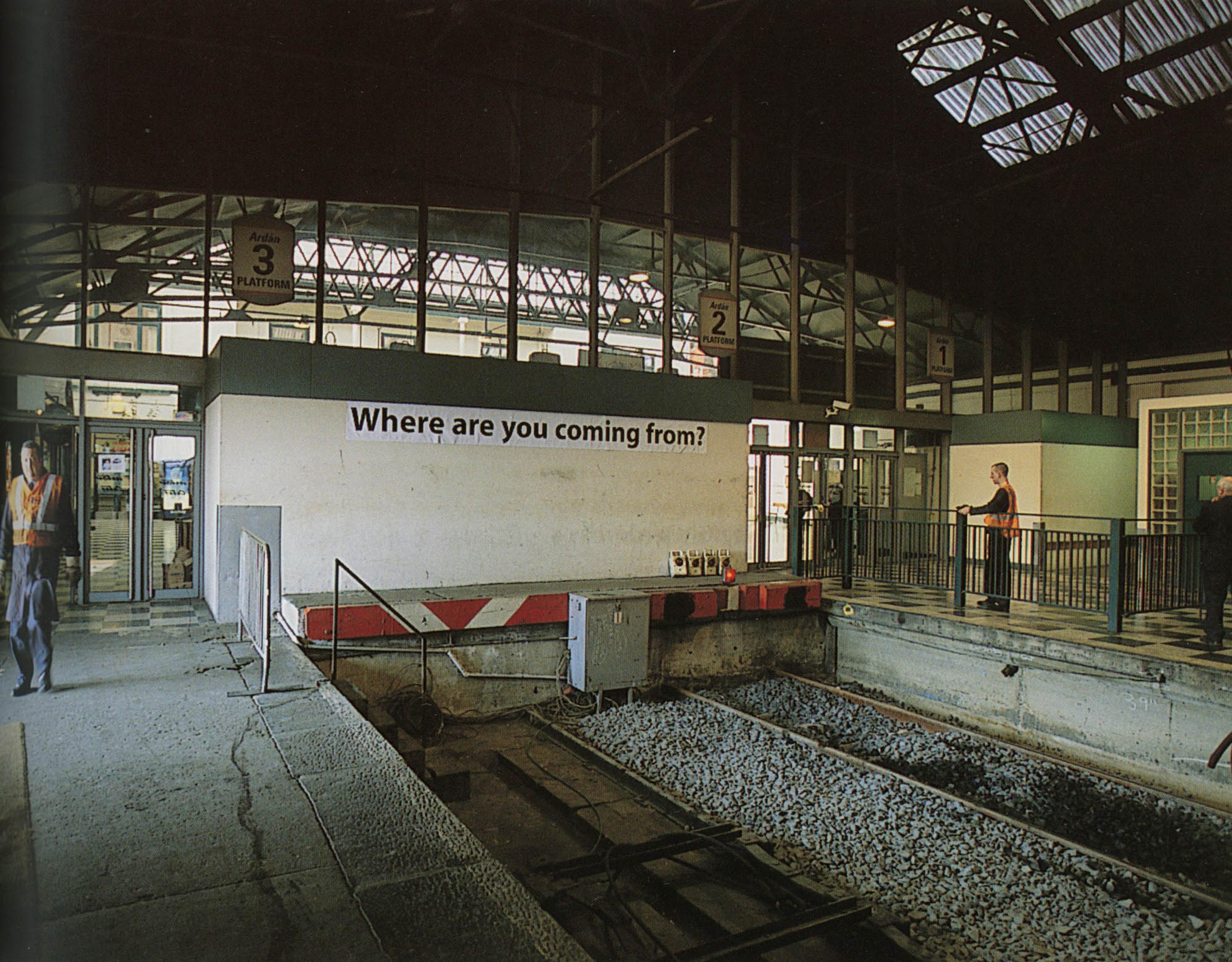 (2003) John Paul Dowling/ Clare Gilmore / Ernest Bishop / Simeon Babo Tresor / Annette Young / Babatunde Longe, Where are you coming from, 2003, mixed-media installation.