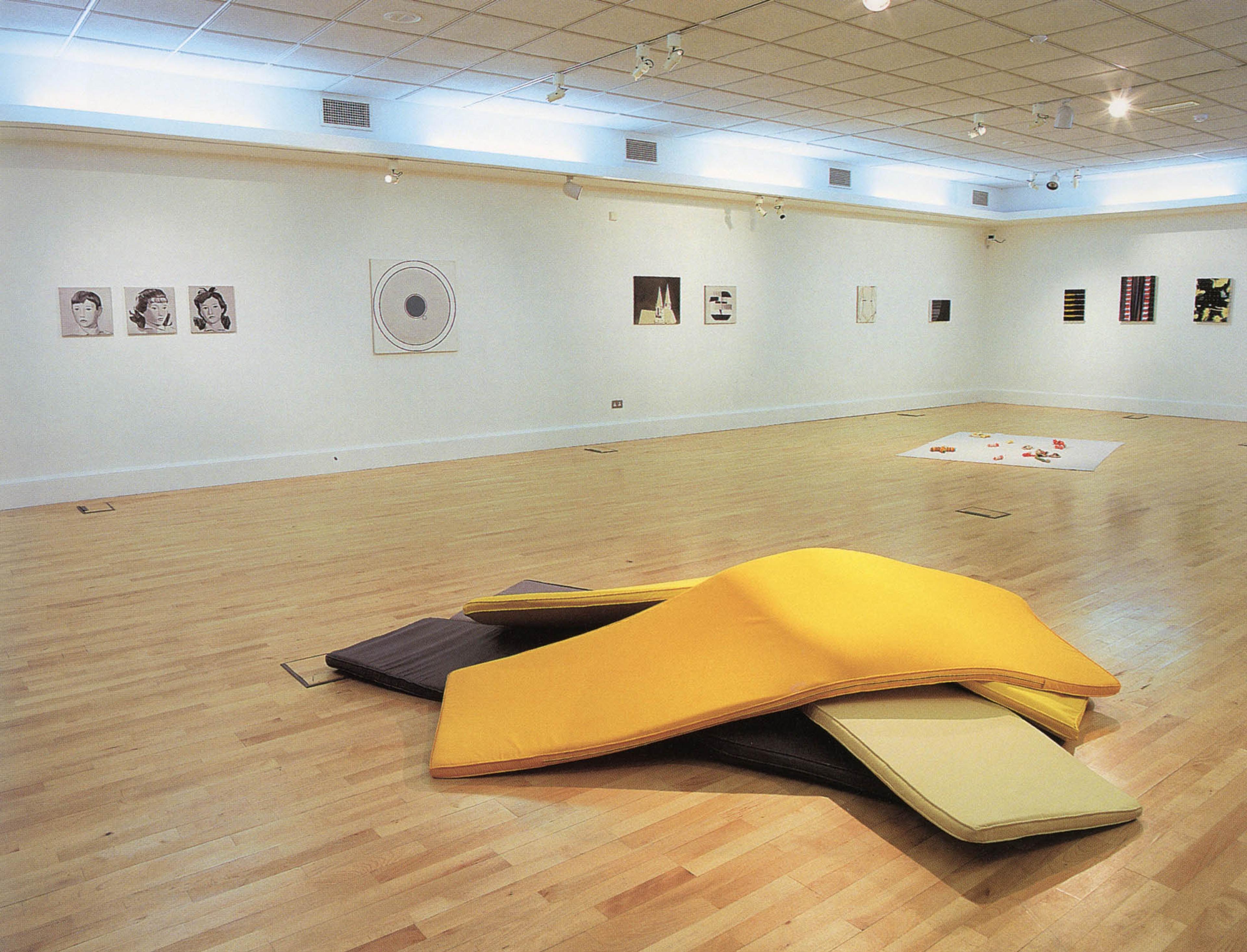 (1998) Jorge Pardo, Untitled (beige grey orange yellow petroleum blue teal), 1995, pu-foam and metal, 96 x 379 x 5cm (each)