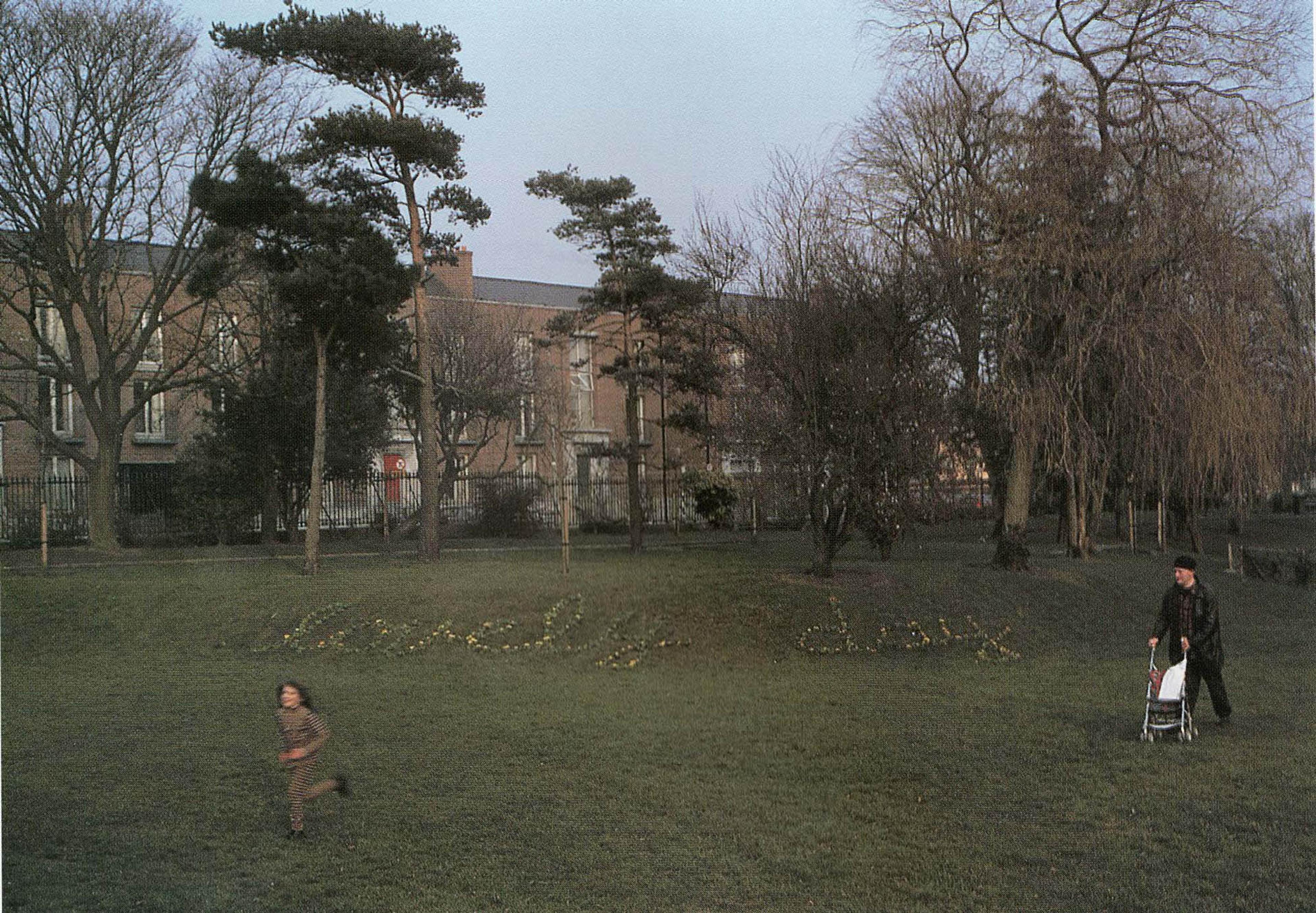 (1996) Bertrand Lavier, Lovely Day, 1996, flower installation.