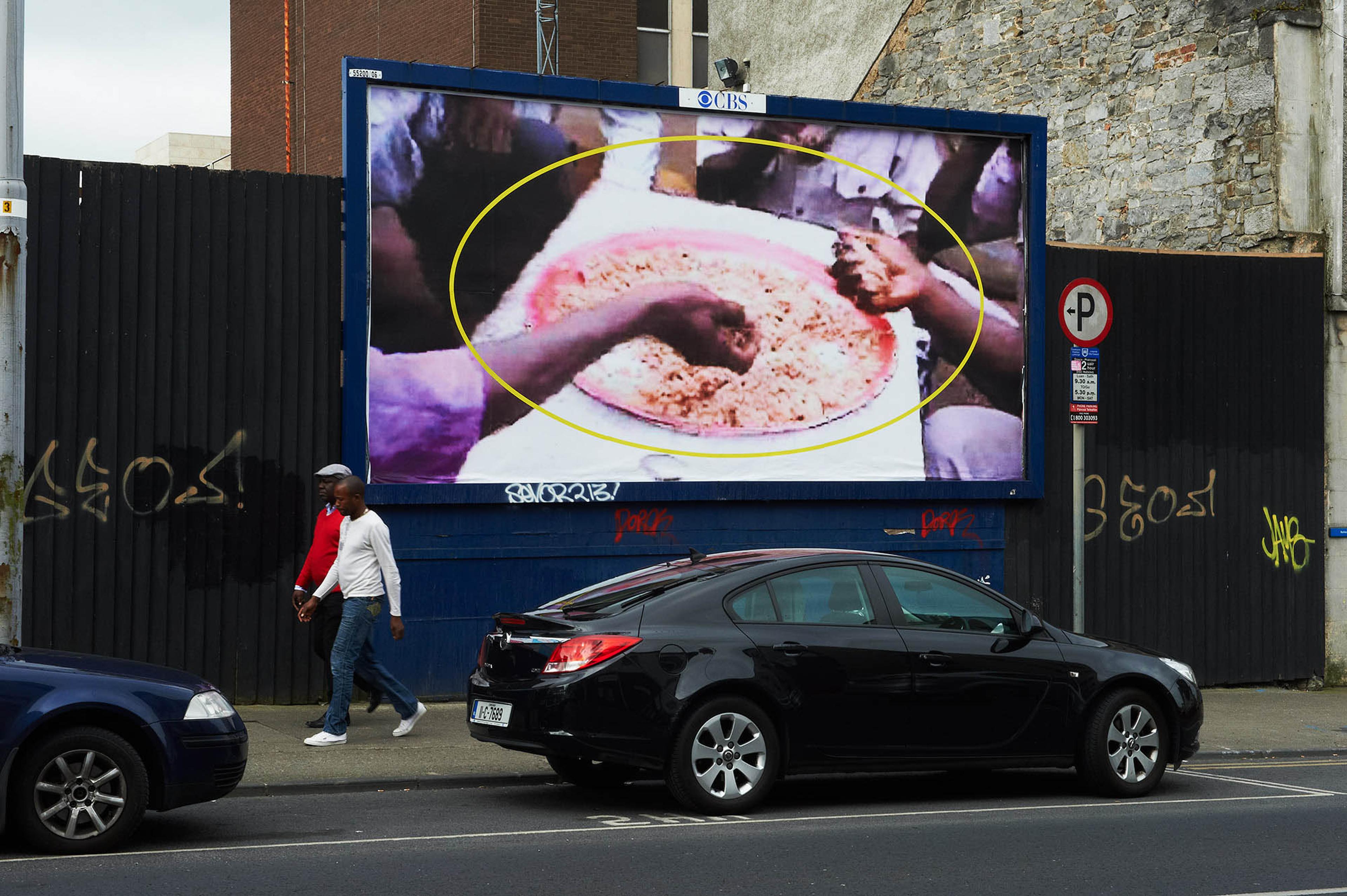 Alice Rekab, One Plate, 2012, billboard poster, 300 x 610 cm.