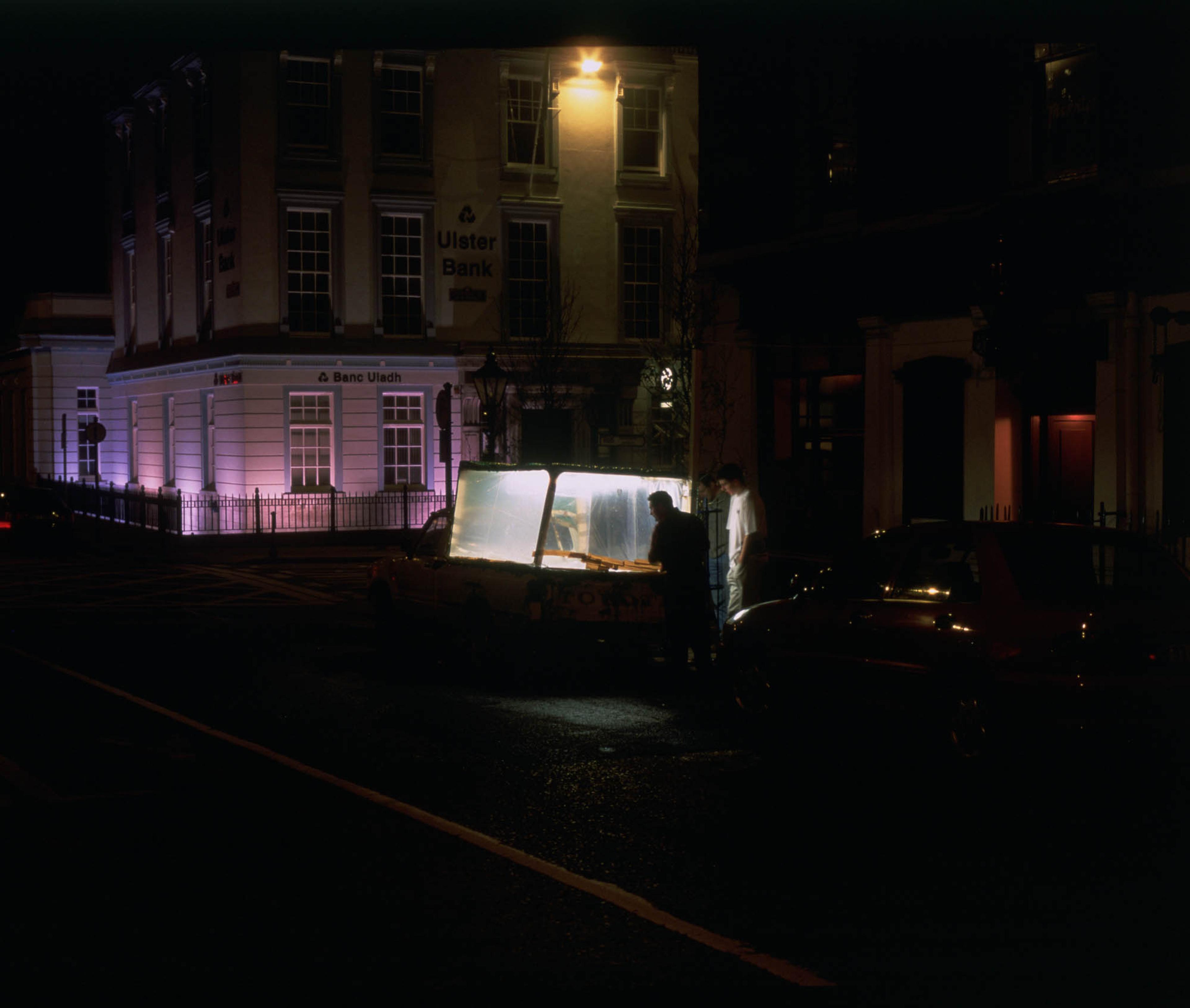 (1996) Thomas Hirschhorn, Pub Car, 1996, mixed media installation.