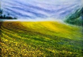 Behruz Bahadoori - Landscapes - Sunflower Field I Mixed Technique