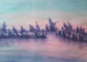 Elysium, Watercolor, 85 x 115 cm