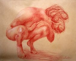 Behruz Bahadoori - Drawings - Sanguine Drawing