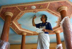 Behruz Bahadoori - Wallpaintings Austria Temple Pillar Ceiling Painting & Construction of Pillars