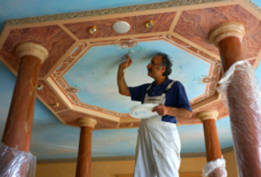 Behruz Bahadoori - Wallpaintings Austria Temple Pillar Ceiling Painting & Construction of Pillars