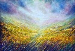 Behruz Bahadoori - Landscapes - Sunflower Field II Mixed Technique