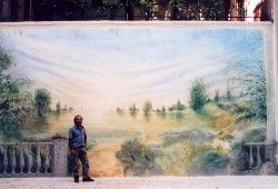 Behruz Bahadoori - Wallpaintings Austria - Vienna Inner Yard Wall Painting