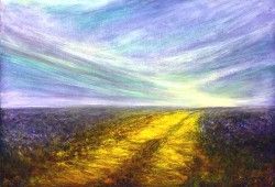 Behruz Bahadoori - Landscapes - The Road Watercolor