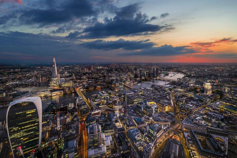 skyline view from Horizon 22 during sunset