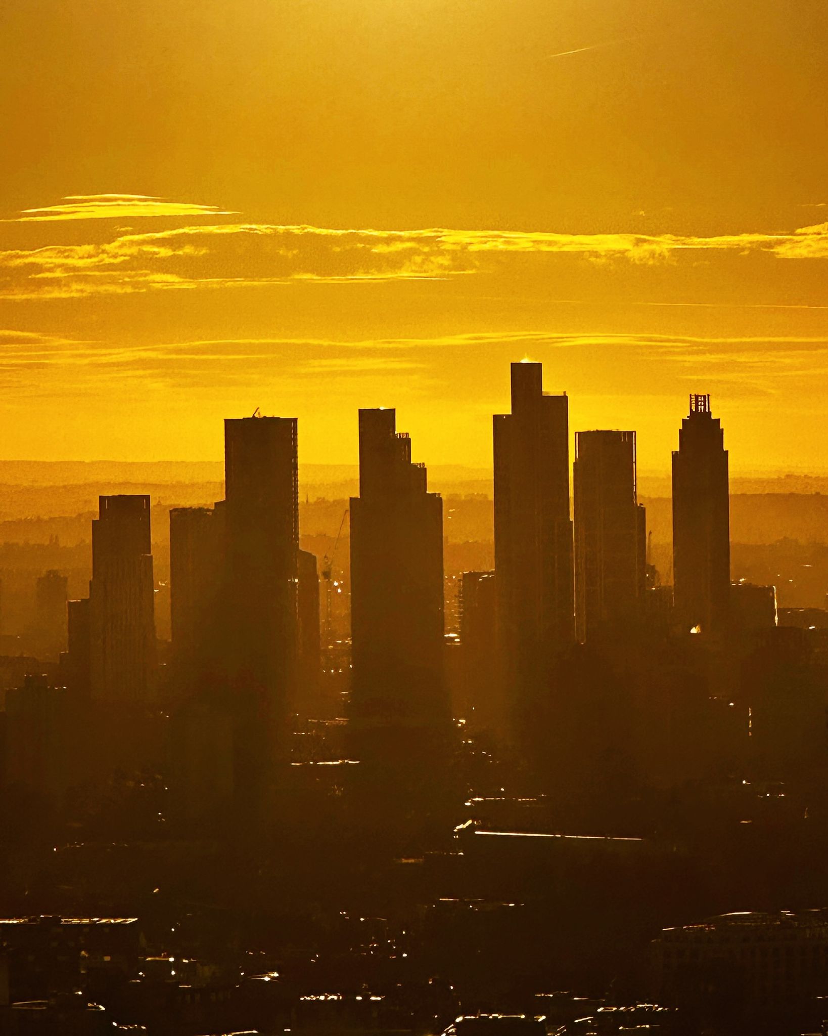 Cityscape at sunset