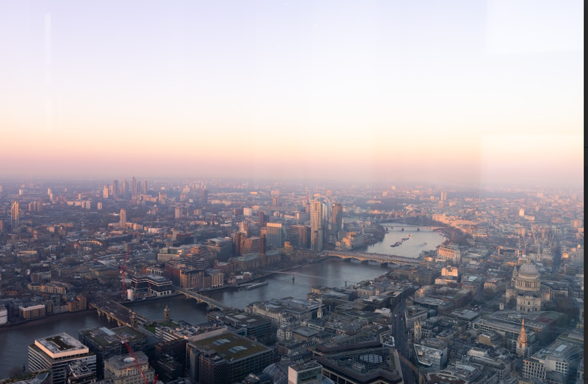 Early morning view across London