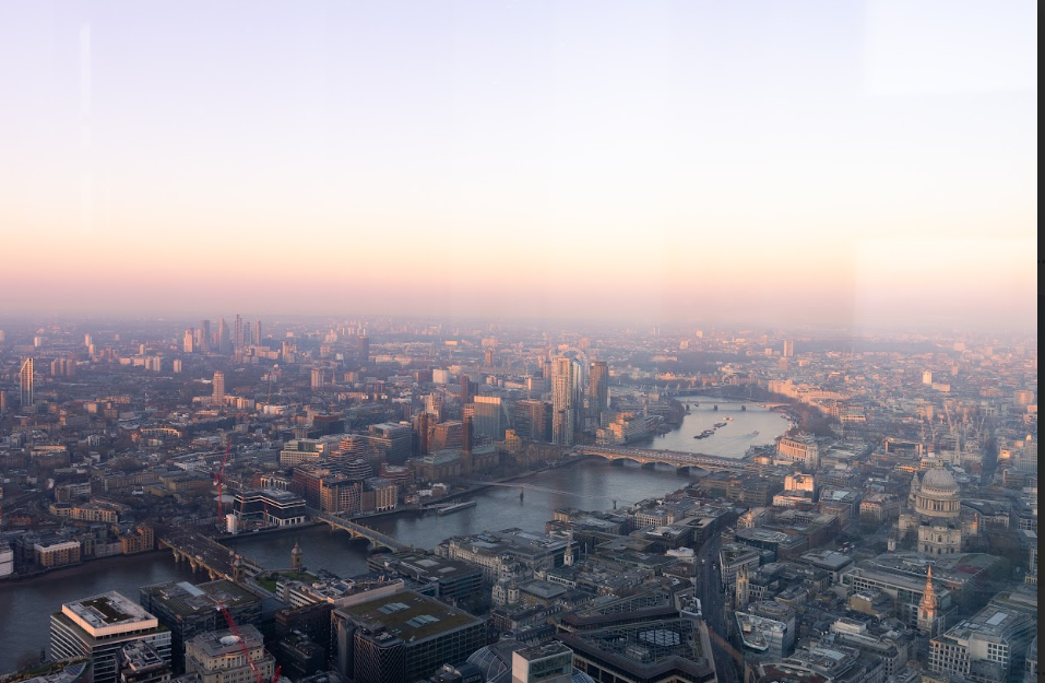 Early morning view across London