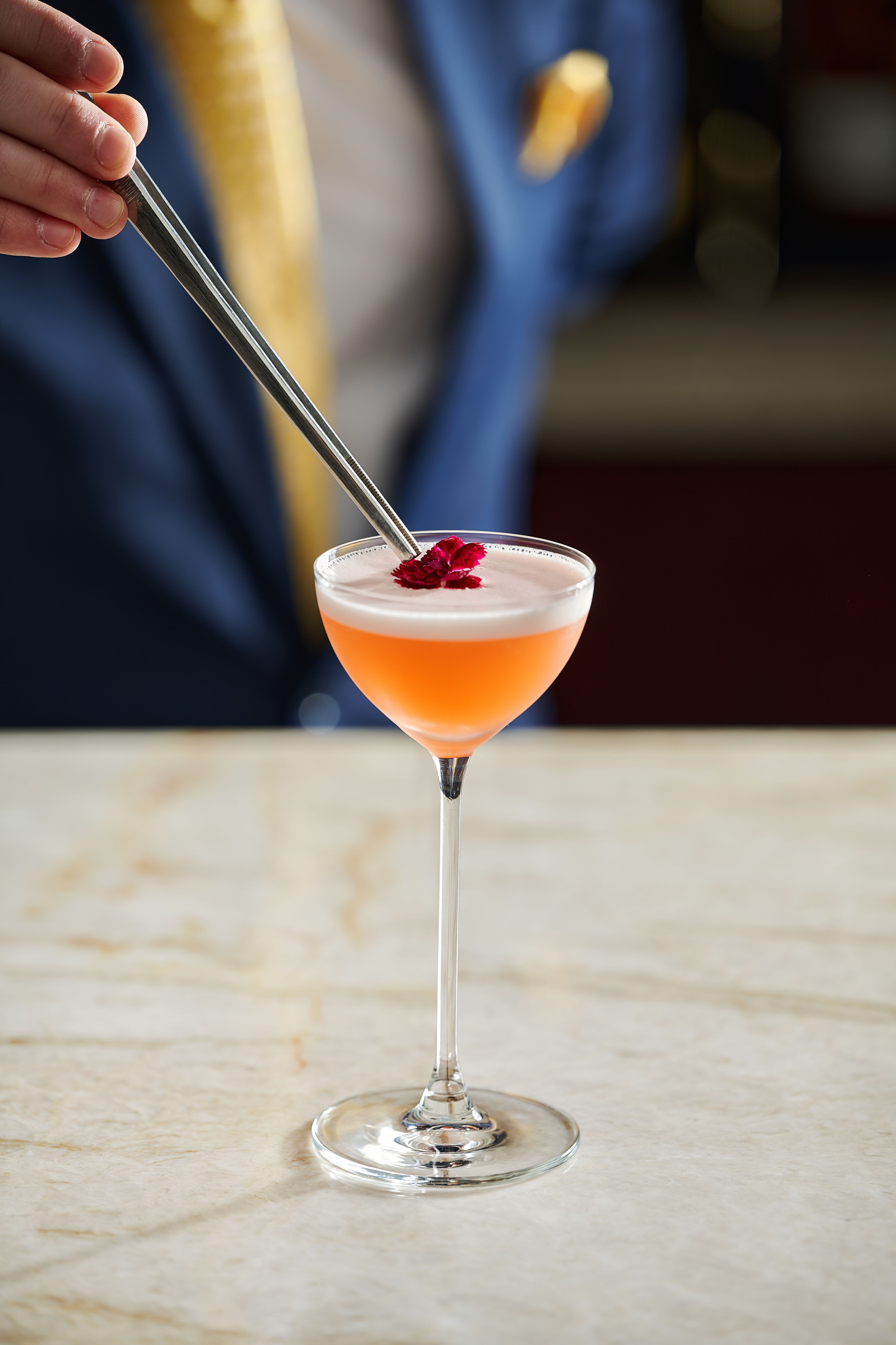 Cocktail being prepared