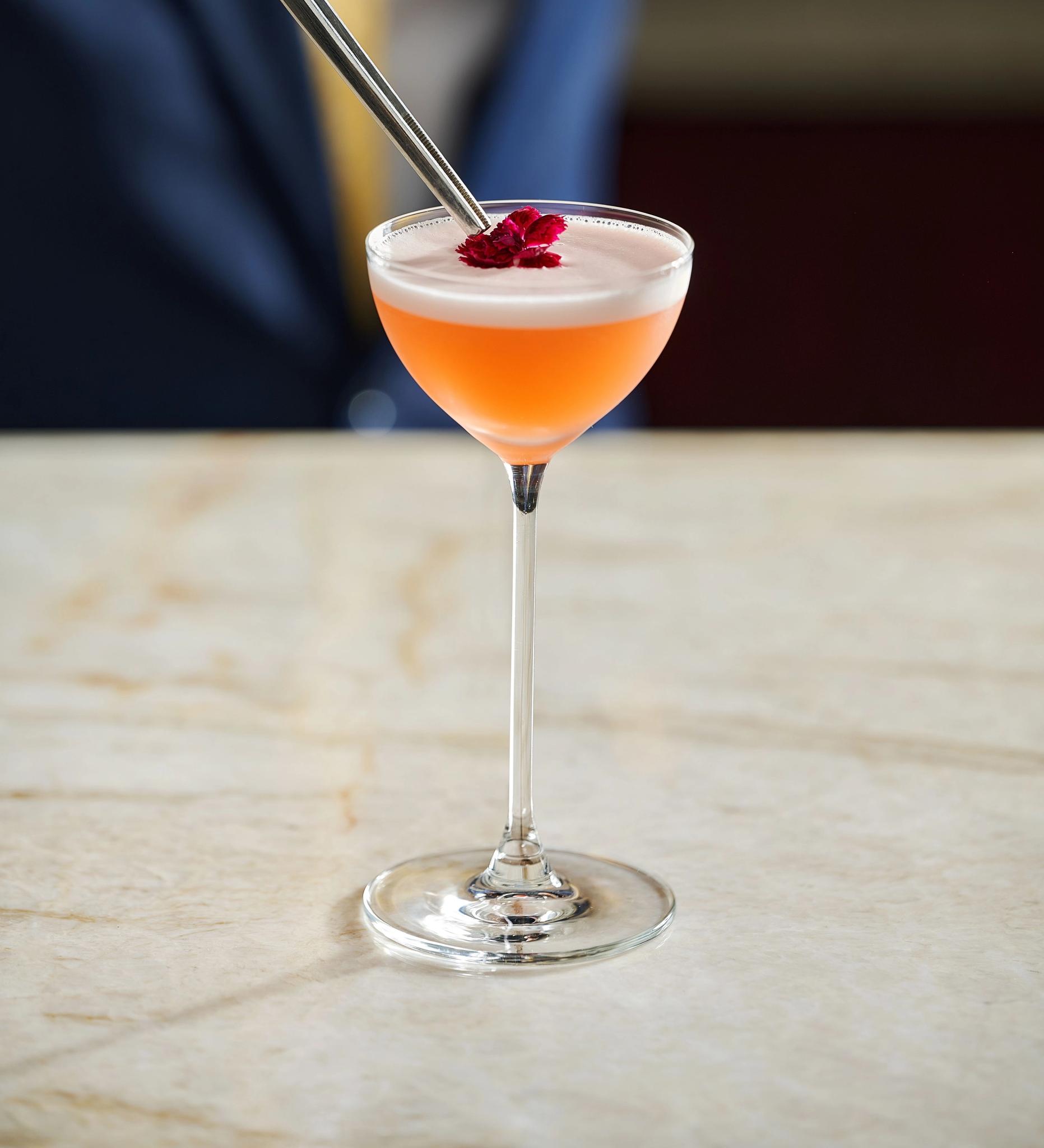 Cocktail being prepared