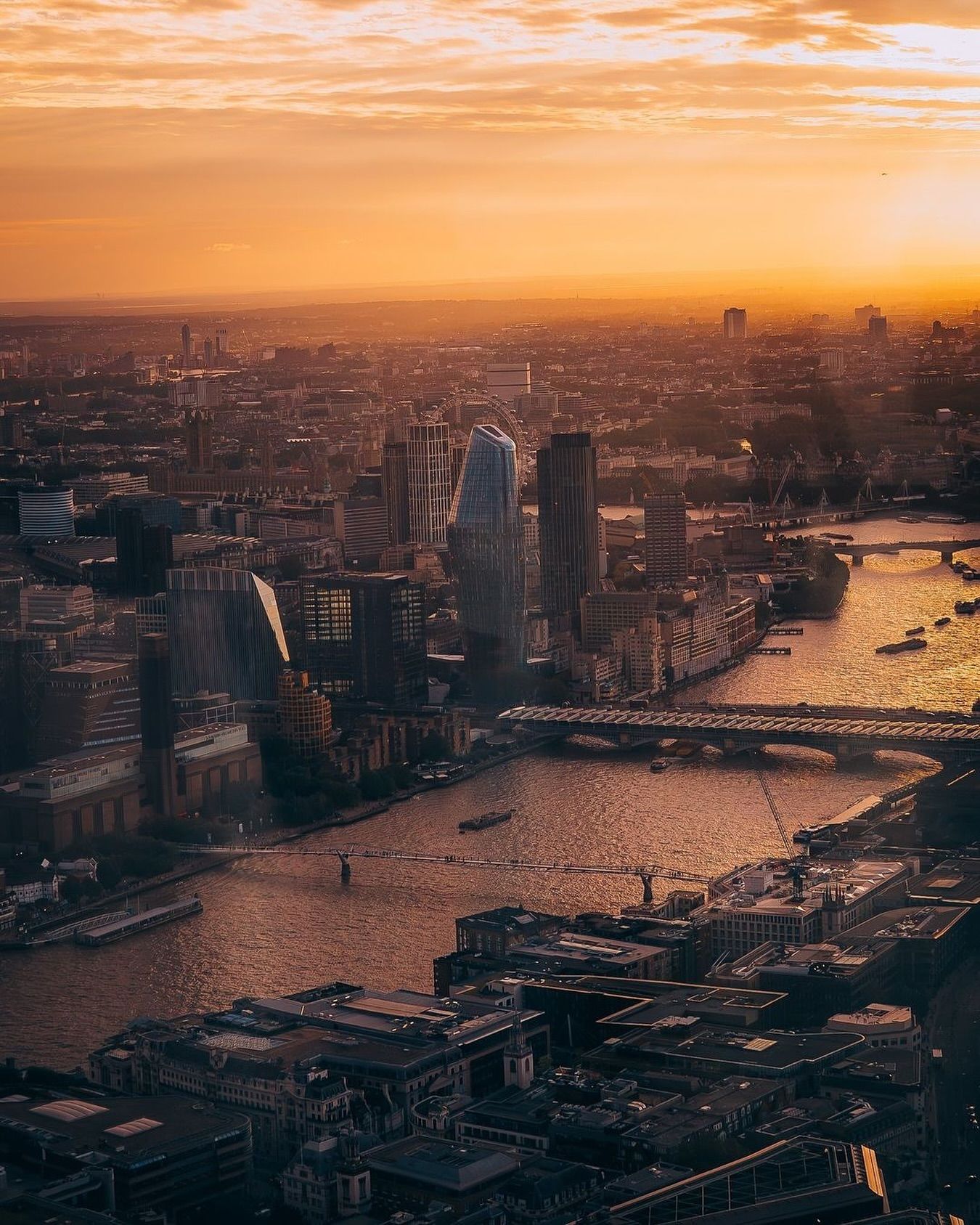 Sunset over London