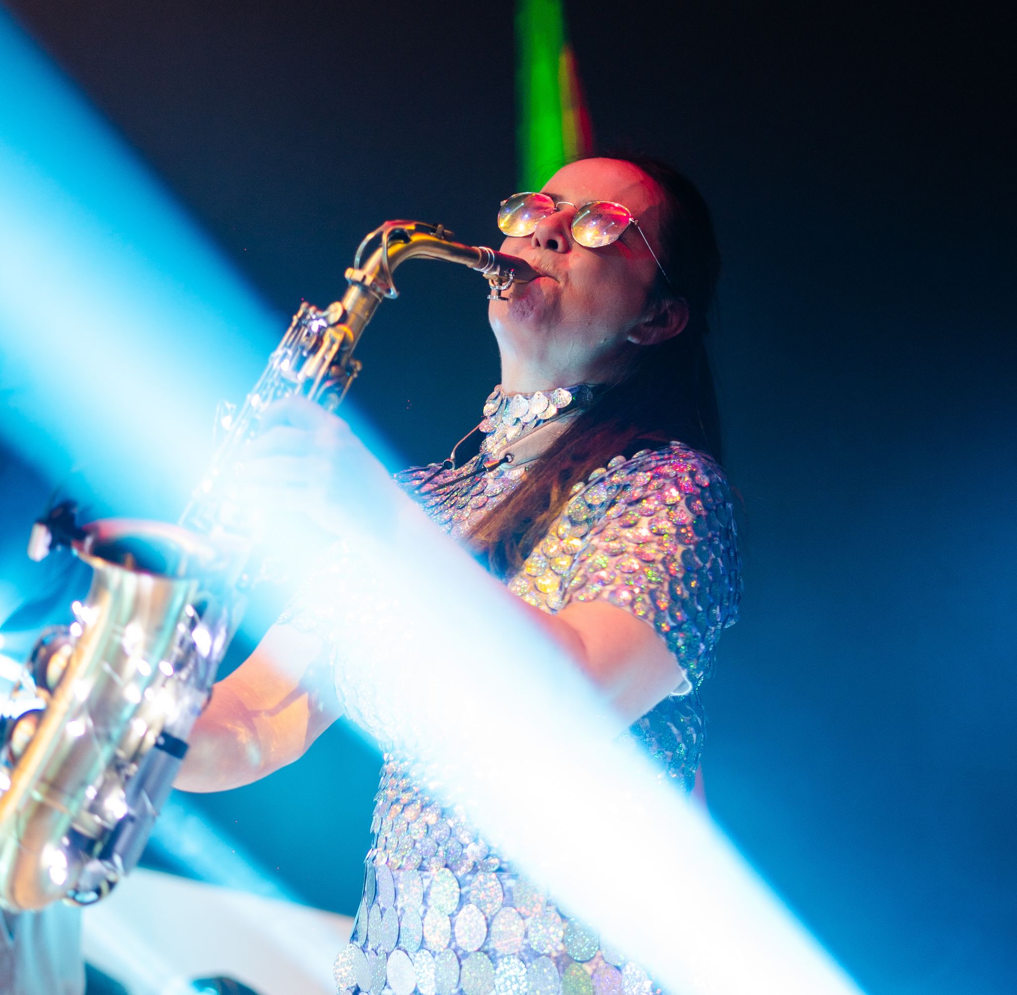 Woman playing Saxophone