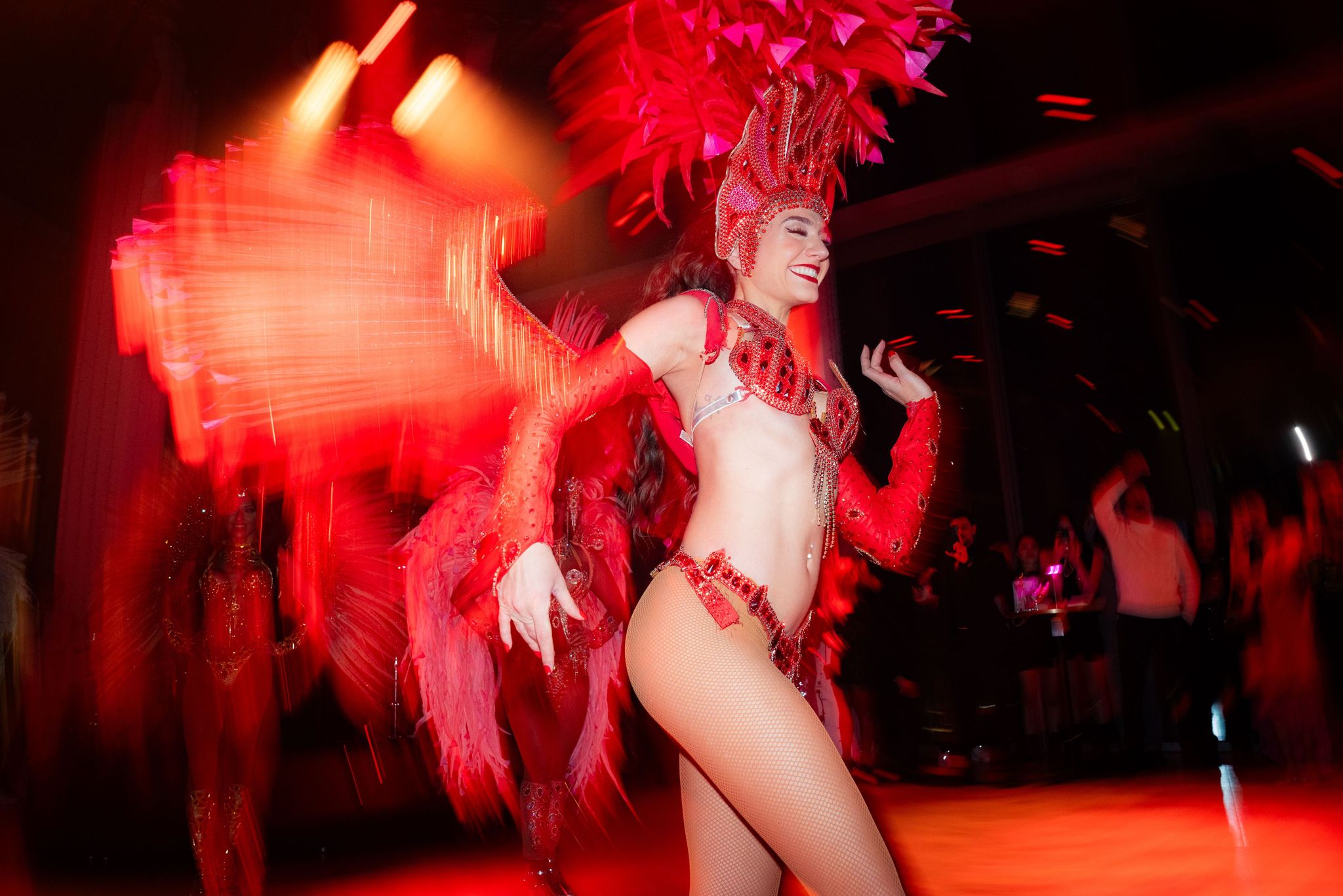 Woman dressed in a carnival outfit