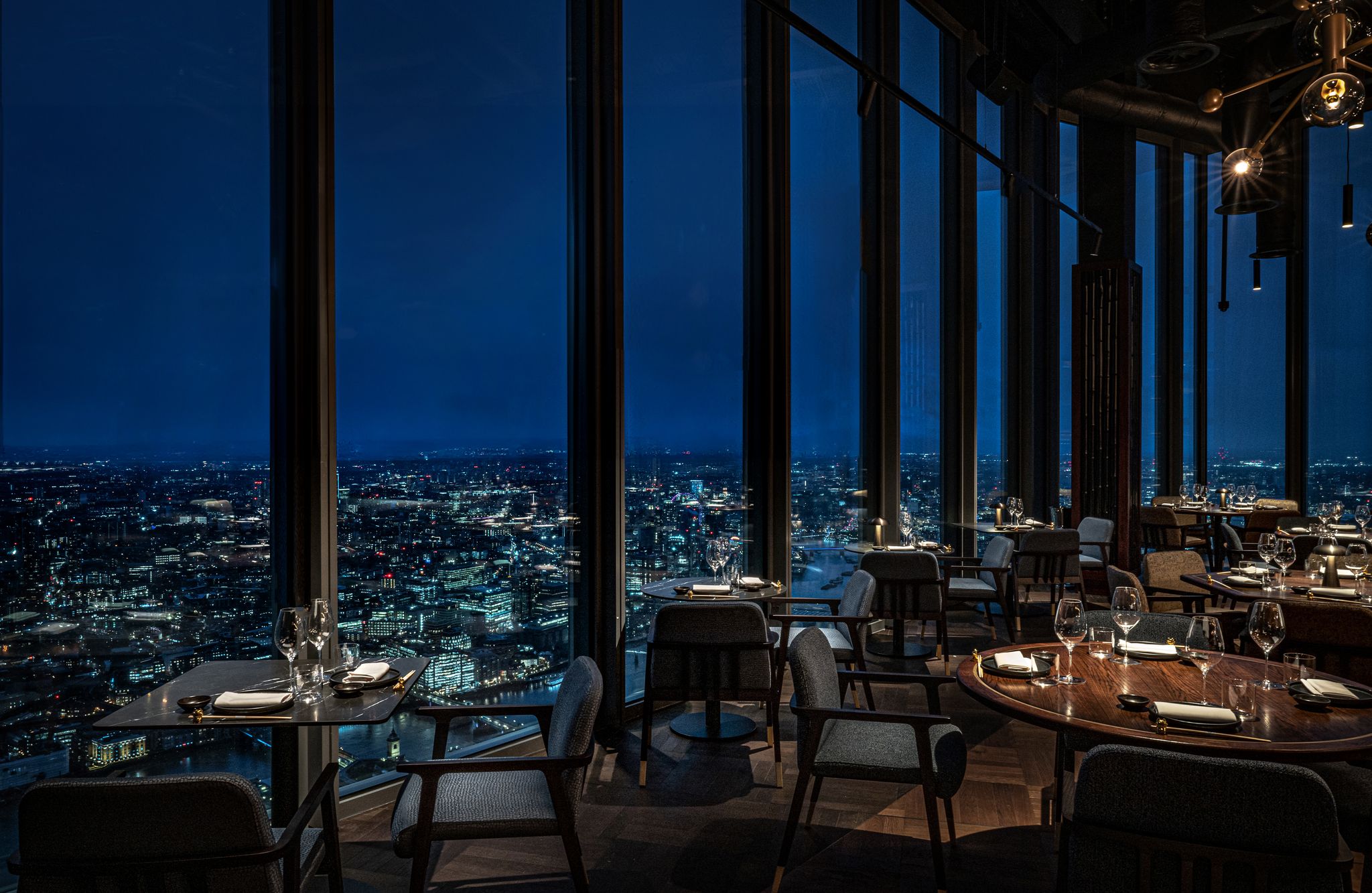 Evening views from restaurants 