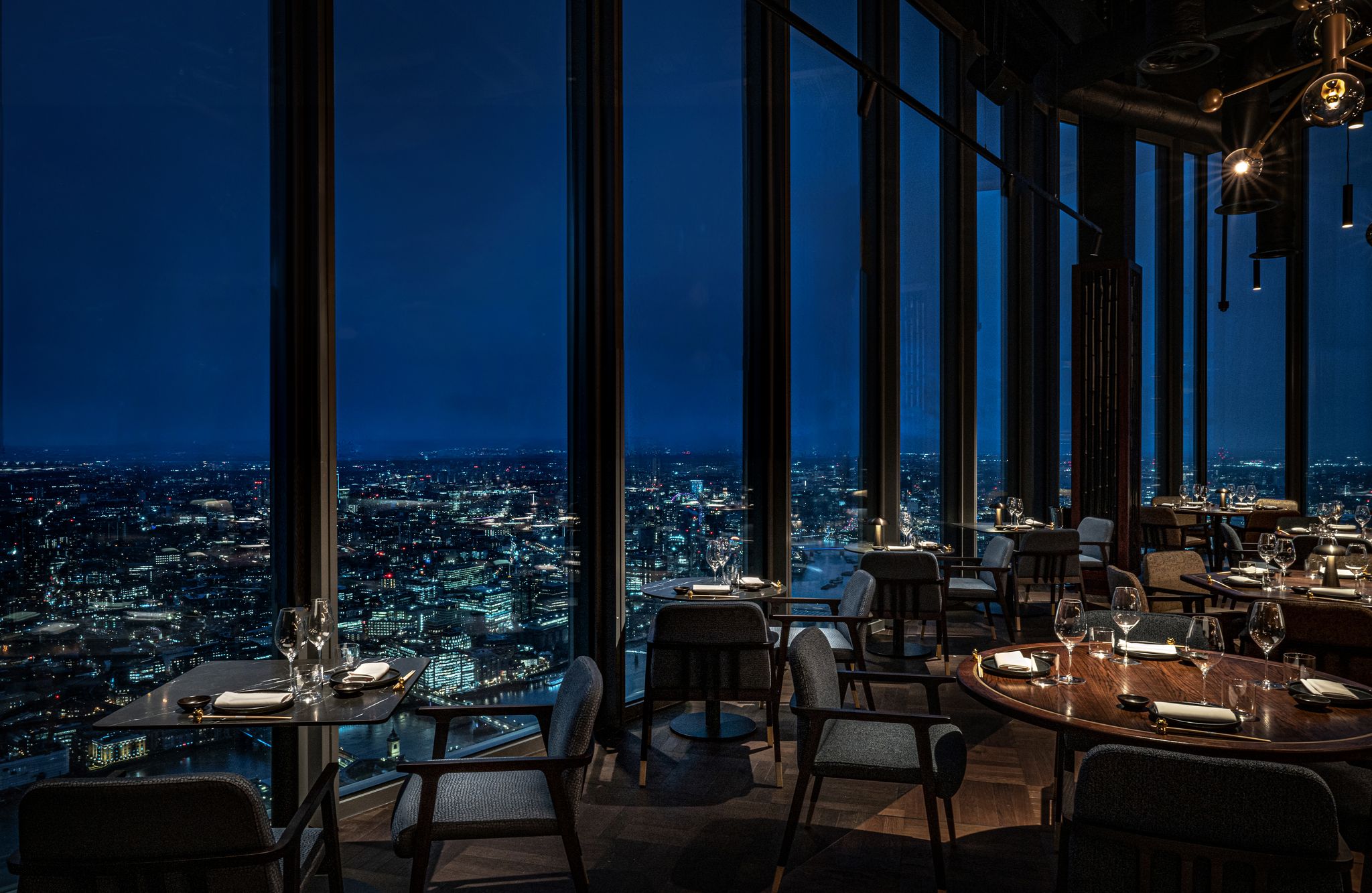Evening views from restaurants