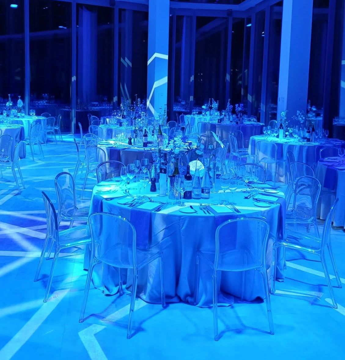 Tables setup for event