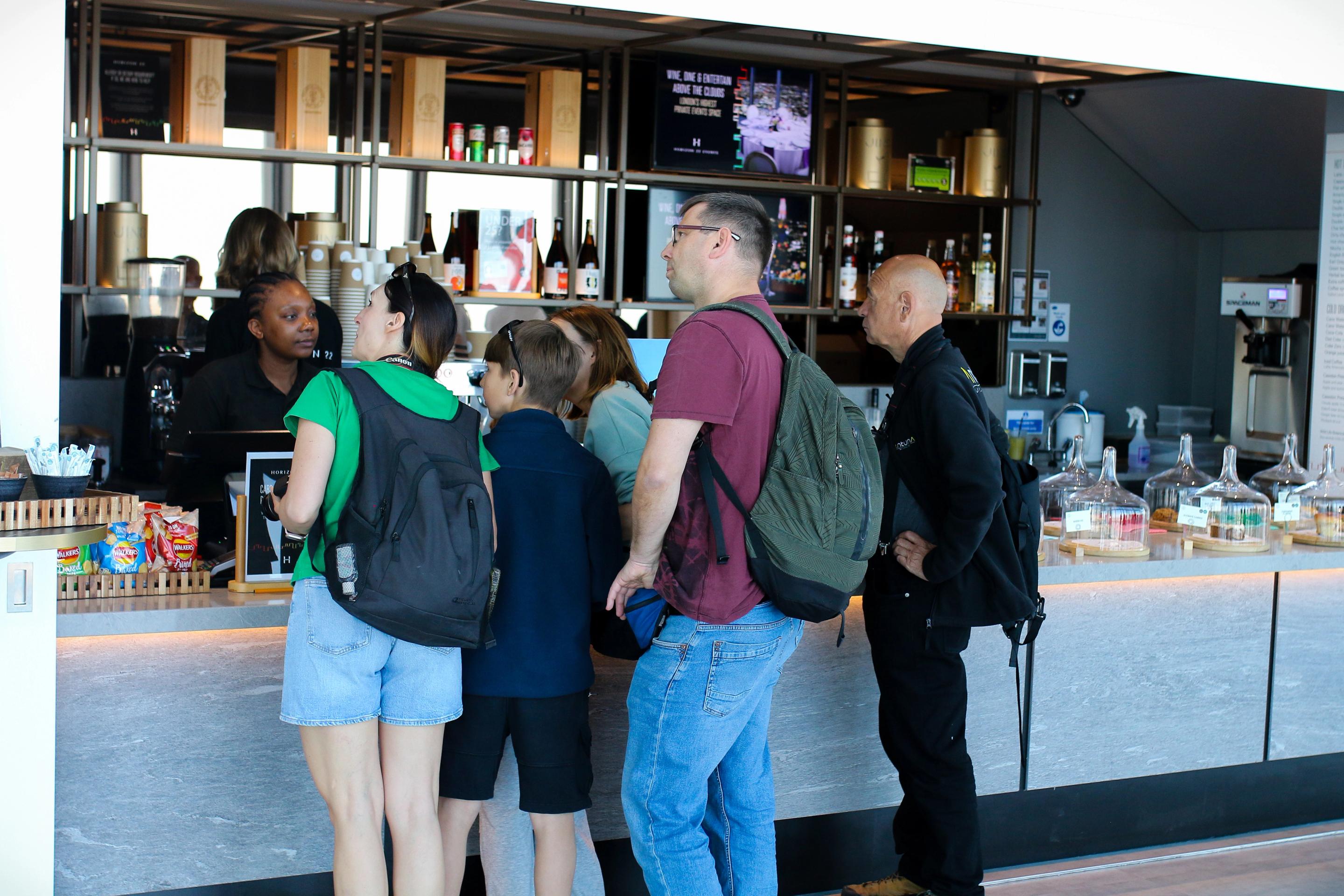 Horizon 22 Cafe with visitors