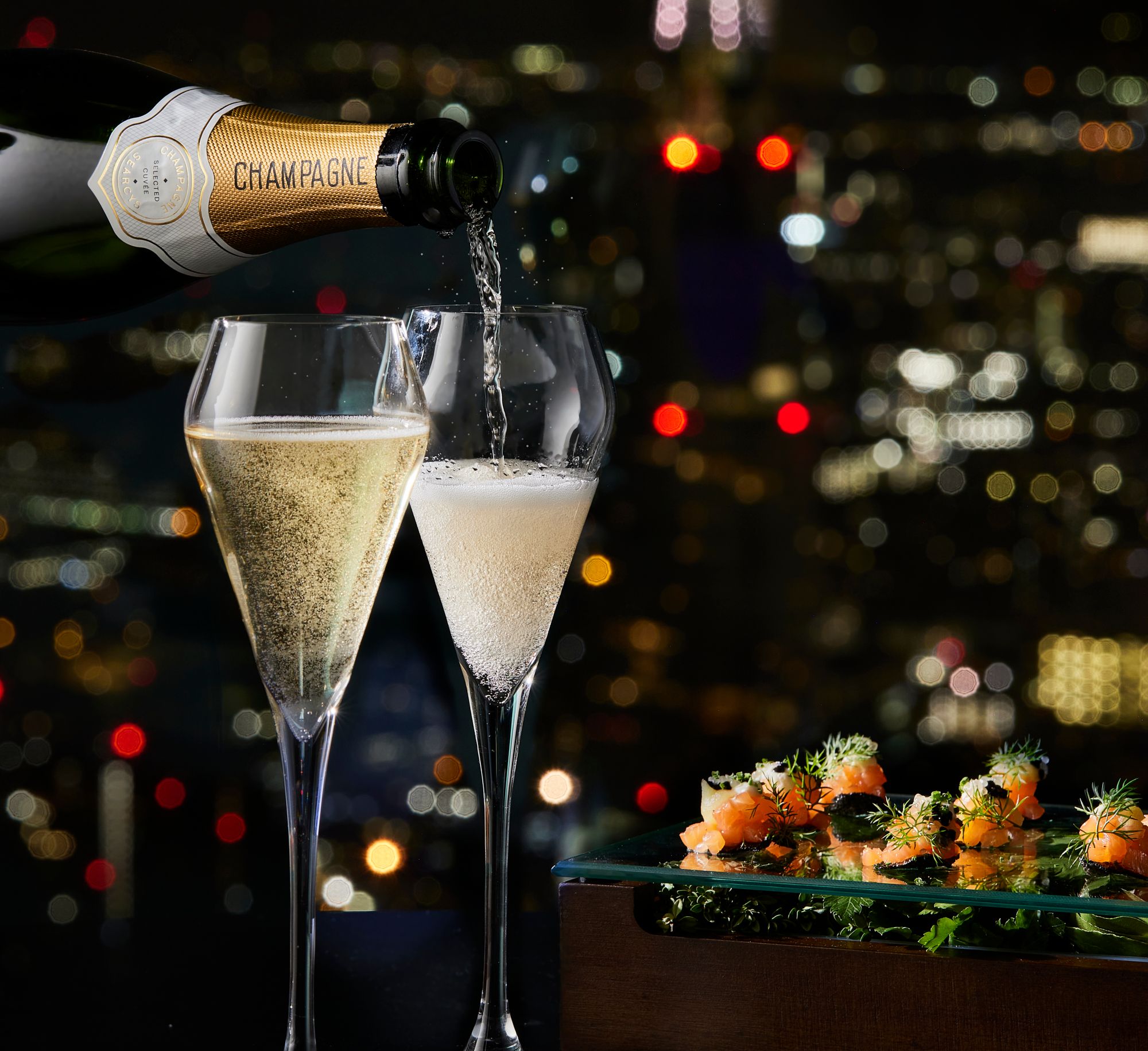 Bottle filling glasses