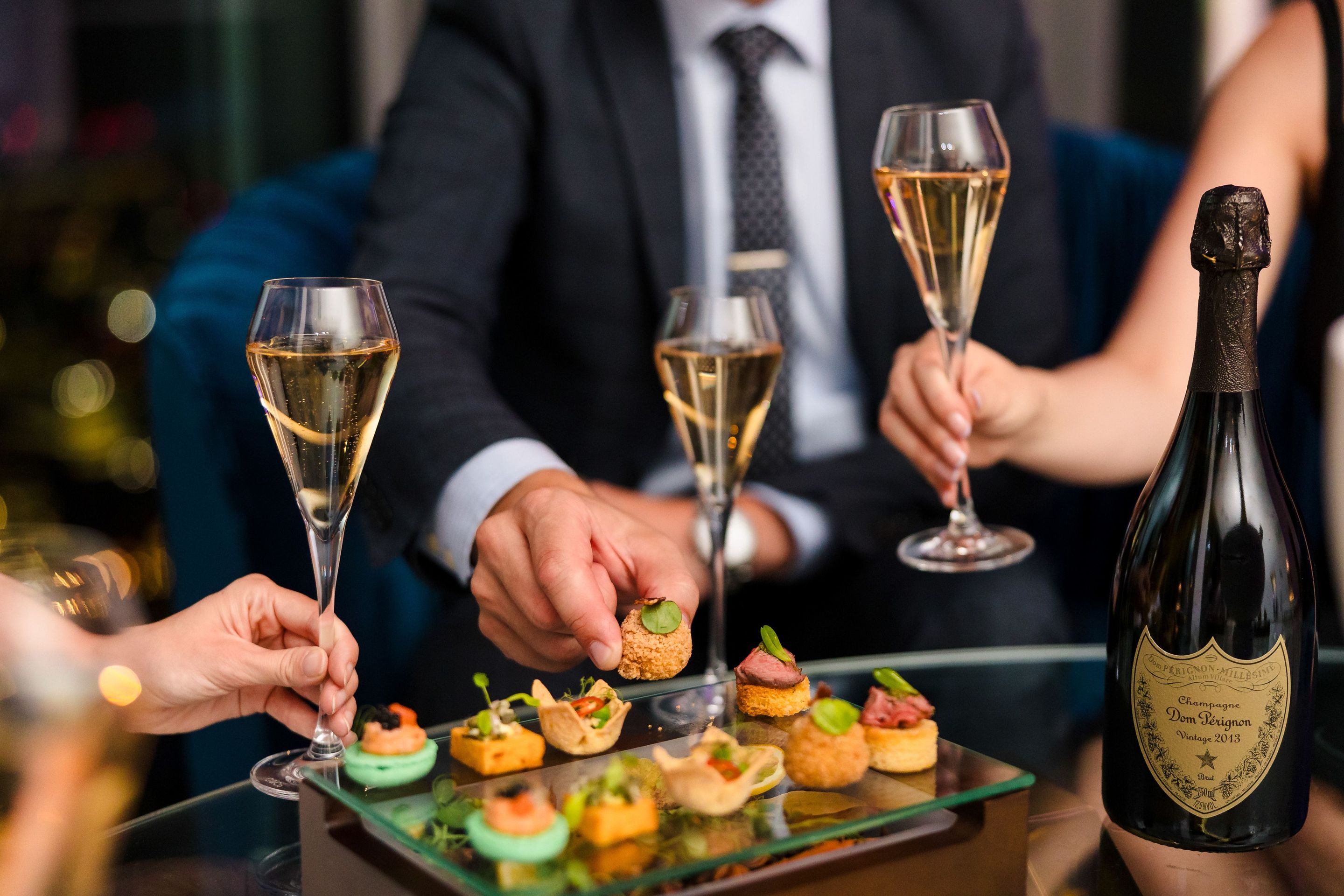 Champagne and nibbles