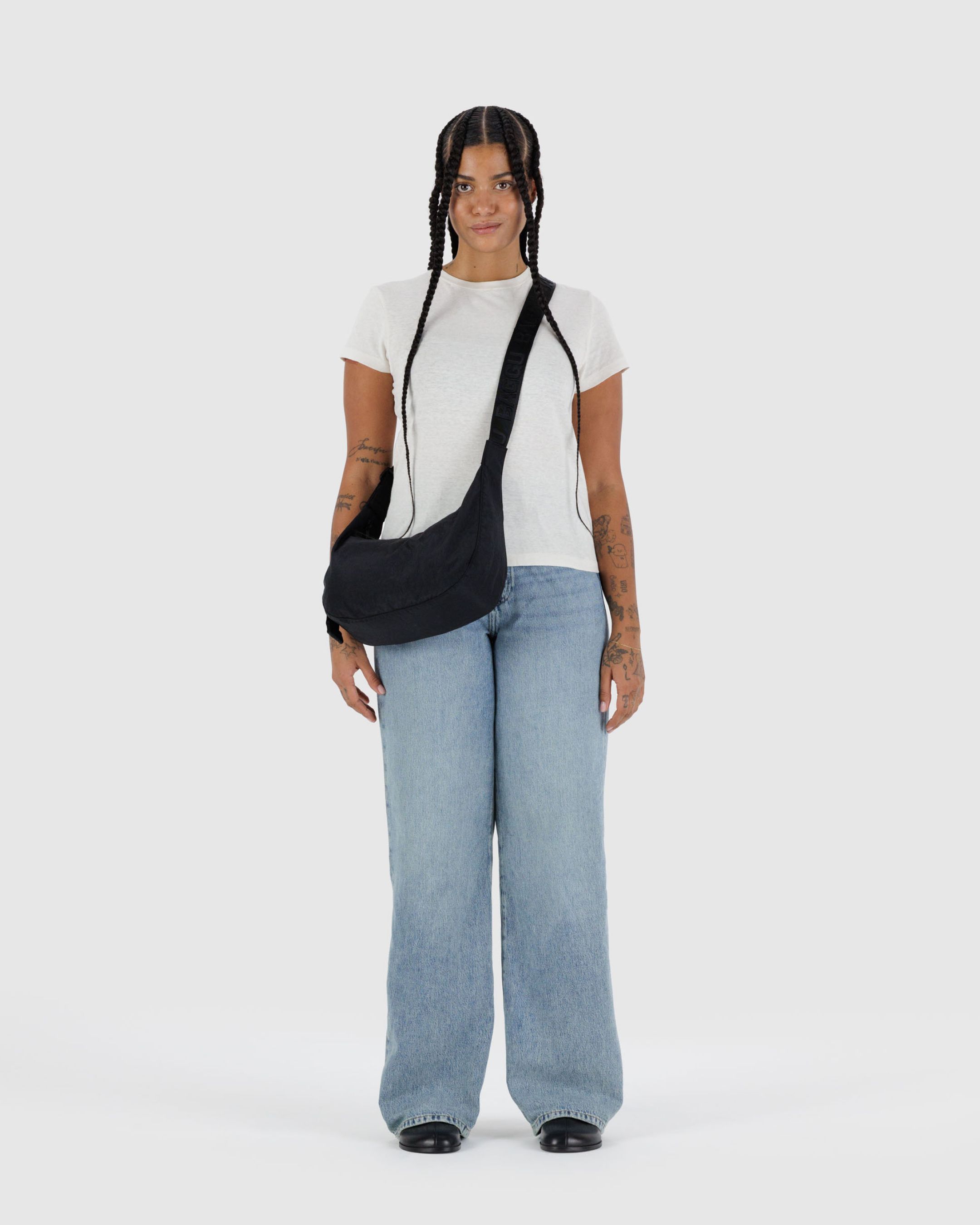 Medium Nylon Crescent Bag