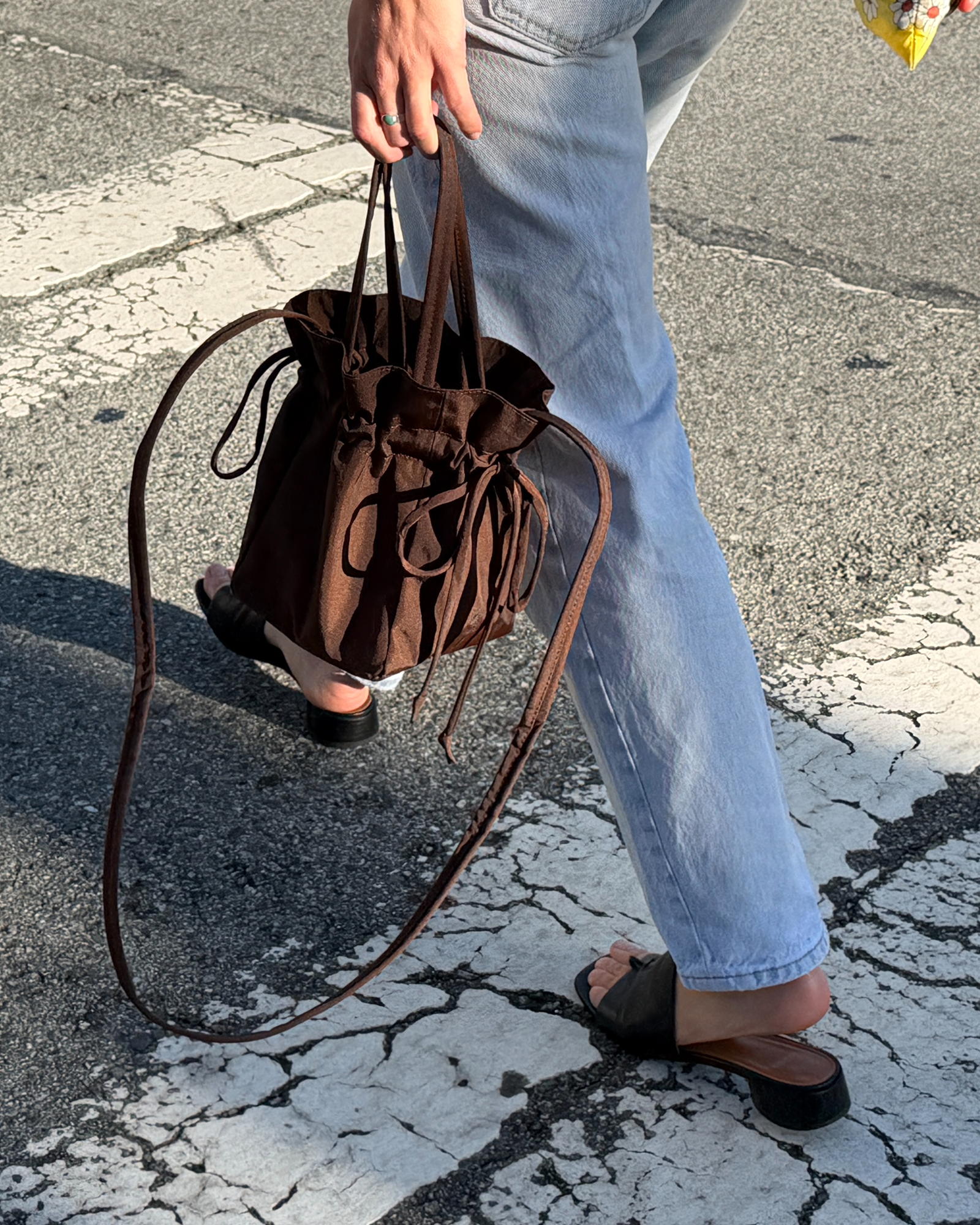 Nylon Drawstring Bag Leopard - Baggu