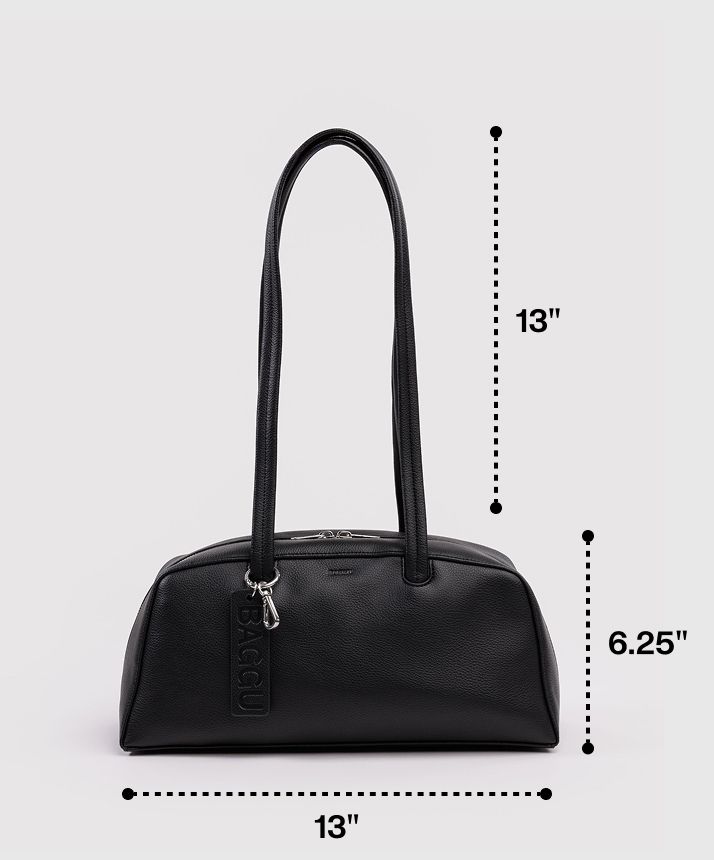 Medium Nylon Bowler Bag Black - Baggu