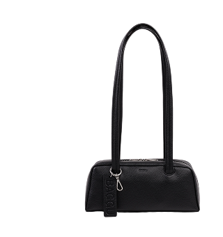 Small Recycled Leather Bowler Bag Black - Baggu