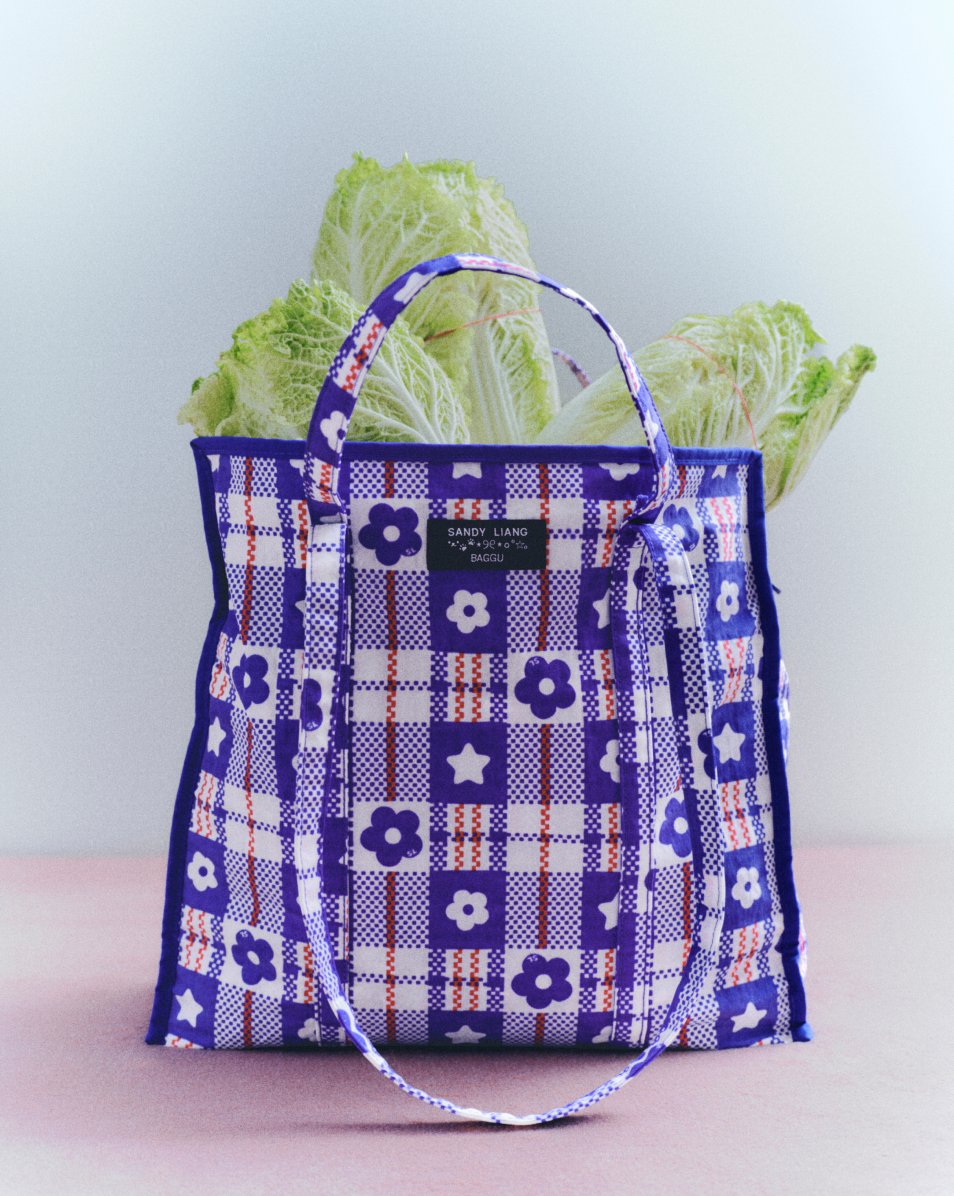 Baby Bow Baggu Market Plaid Pink - Baggu