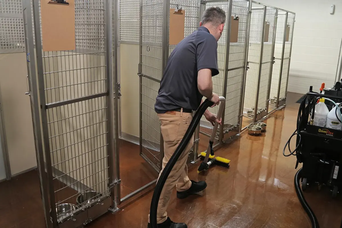 Kaivac allows Wagging Tail Ranch owners to cut time cleaning kennels and spend more time with the dogs