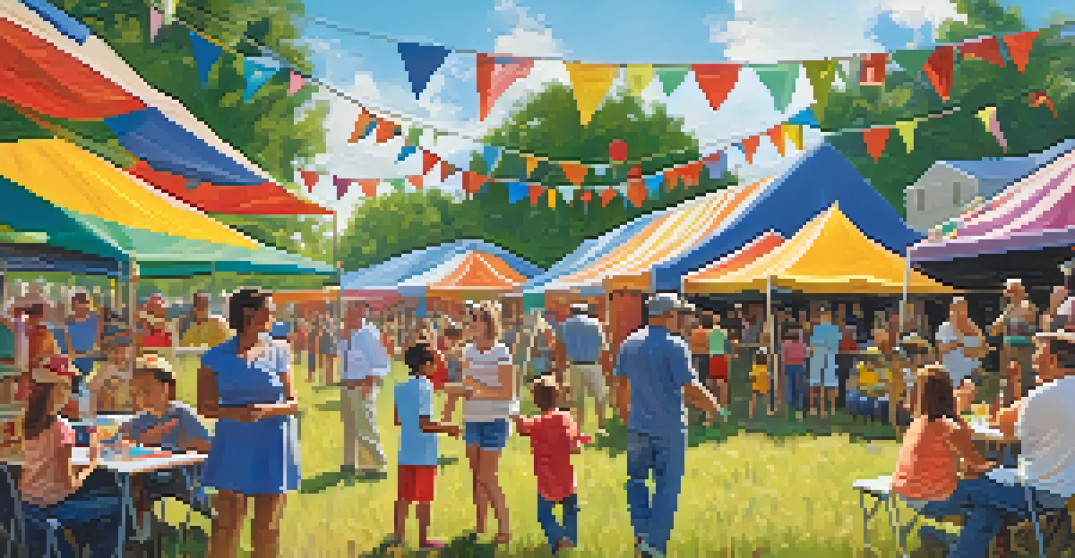 Happy children getting their faces painted at a festival, with parents watching and colorful decorations around them.