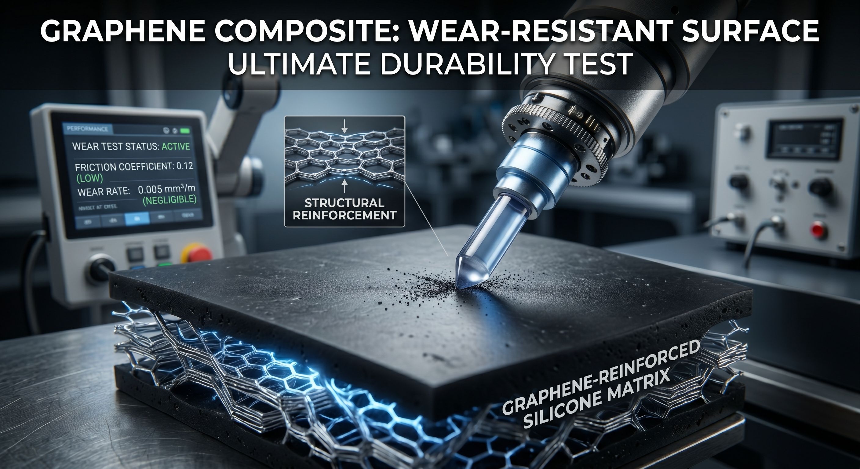 167. Wear-Resistant Graphene–Silicone Rubber Composites: Breaking the Friction Barrier