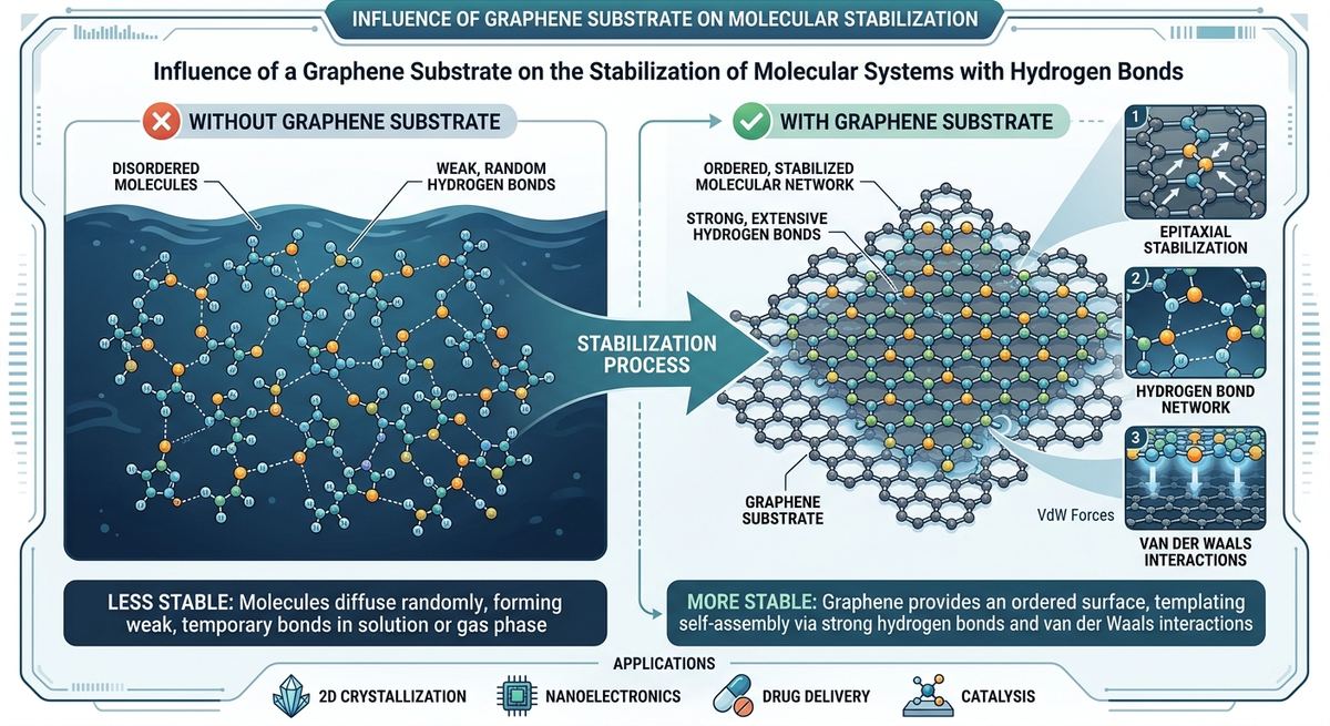 398. Influence of a Graphene Substrate on the Stabilization of Molecular Systems with Hydrogen Bonds