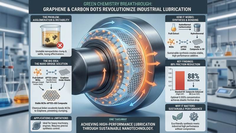 579. Green Chemistry Breakthrough: Using Graphene and Carbon Dots to Revolutionize Industrial Lubrication