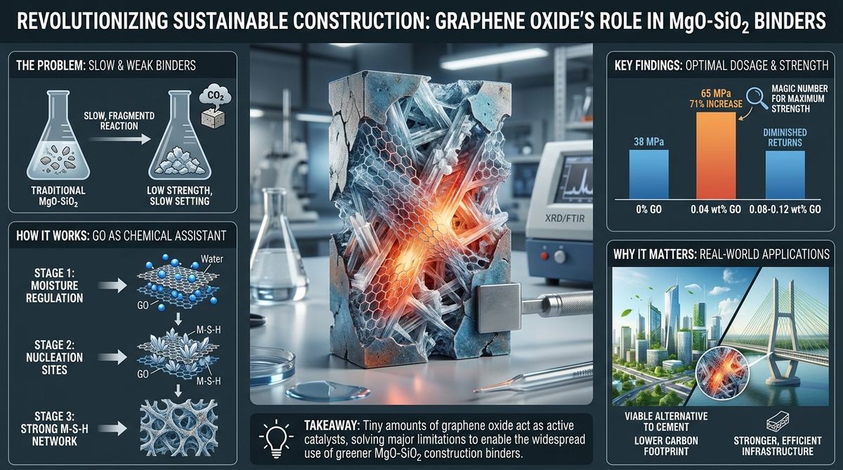 574. How Graphene Oxide Revolutionizes MgO-SiO2 Binders for Sustainable Construction