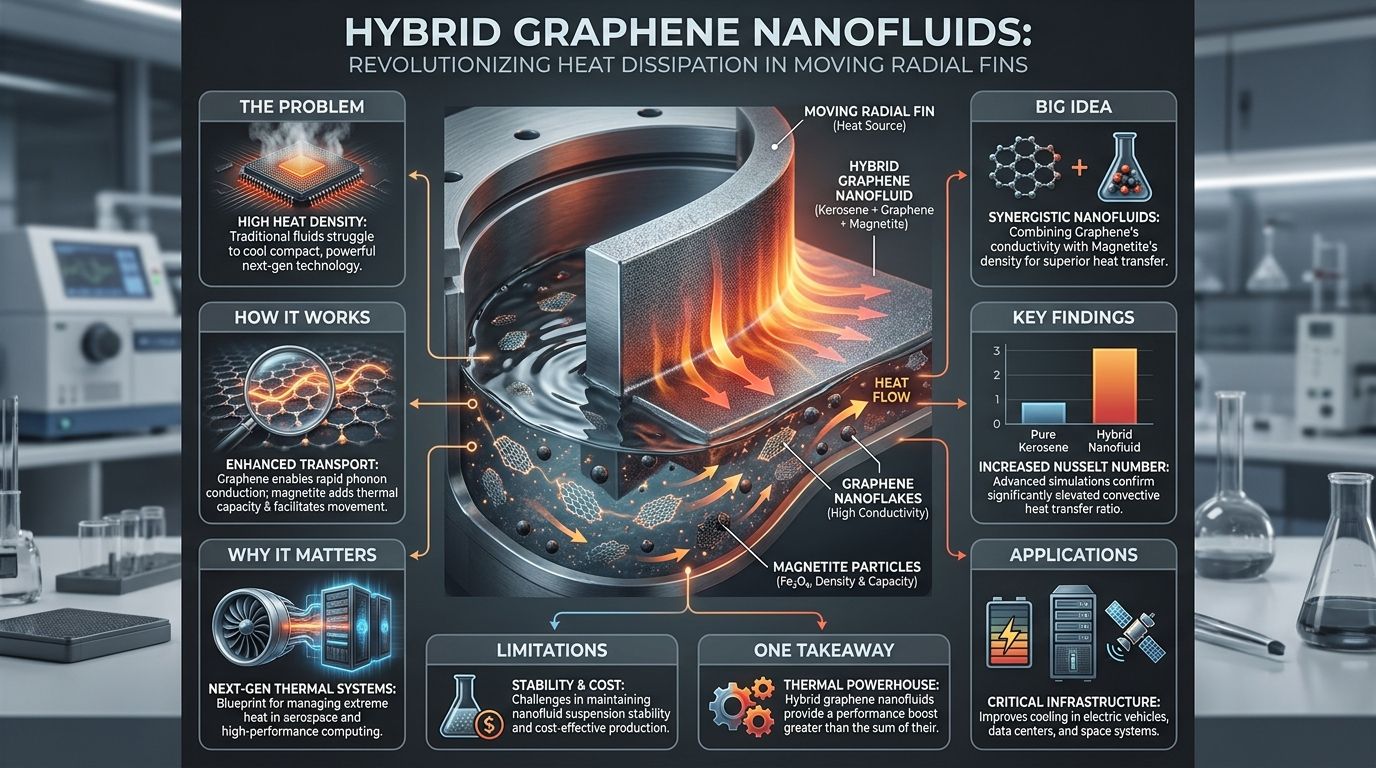 585. How Hybrid Graphene Nanofluids Revolutionize Heat Dissipation in Moving Radial Fins
