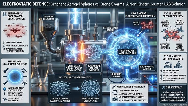 586. Electrostatic Defense: How Graphene Aerogel Spheres Can Neutralize Drone Swarms