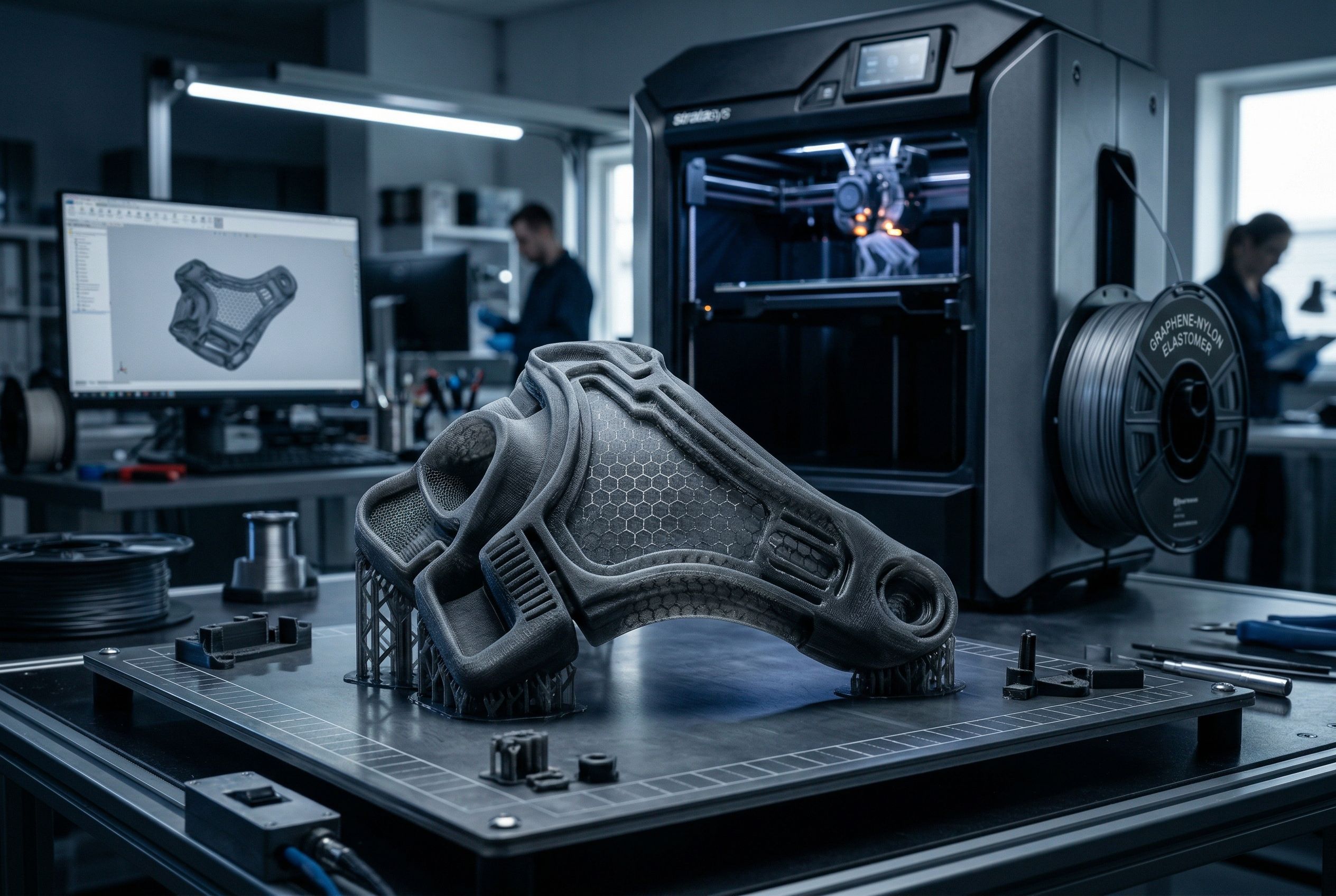123. Graphene in Nylon Elastomer for 3D Printing: Flexible Parts with More Function