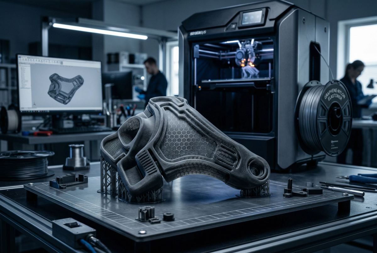 123. Graphene in Nylon Elastomer for 3D Printing: Flexible Parts with More Function