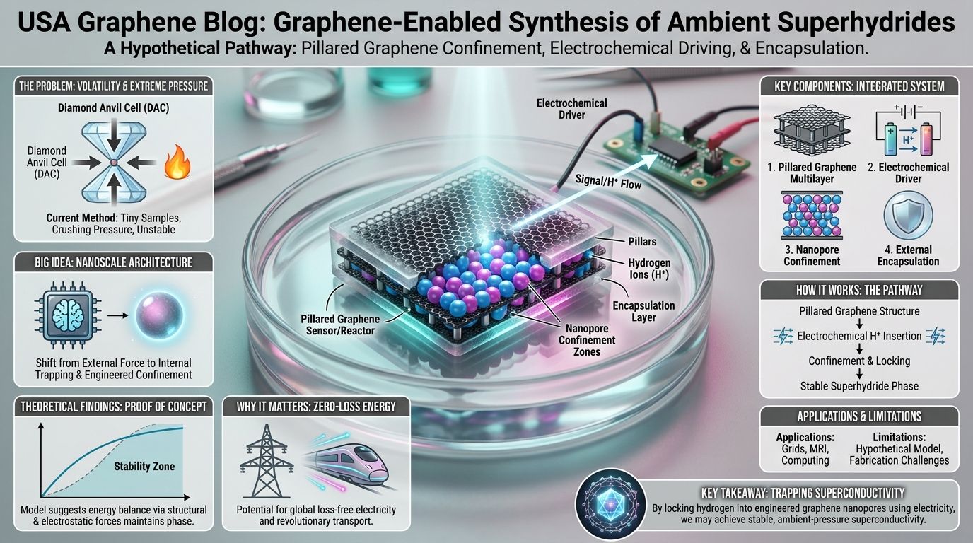 559. A Comprehensive Hypothetical Pathway for the Synthesis of Bulk Superhydrides via Pillared Graphene Confinement, Electrochemical Driving, and External Encapsulation